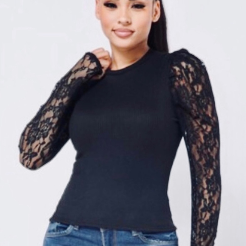Lace Sleeve Blouse